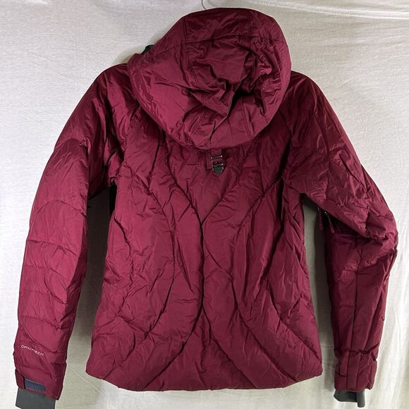 Columbia Women's Down Puffer Ski Jacket Parka Fleece Lined Hood Red Medium - Picture 6 of 15